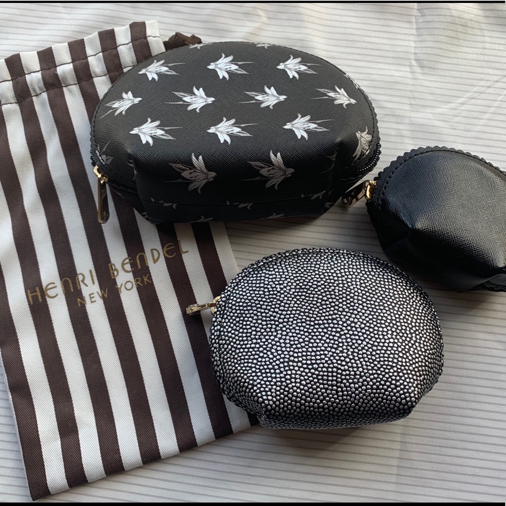 Leather cases for makeup and coins